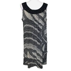 Dana Buchman Black Cream Midi Dress XL